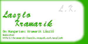 laszlo kramarik business card