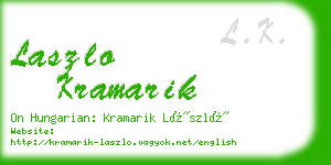 laszlo kramarik business card